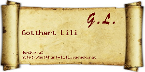 Gotthart Lili névjegykártya